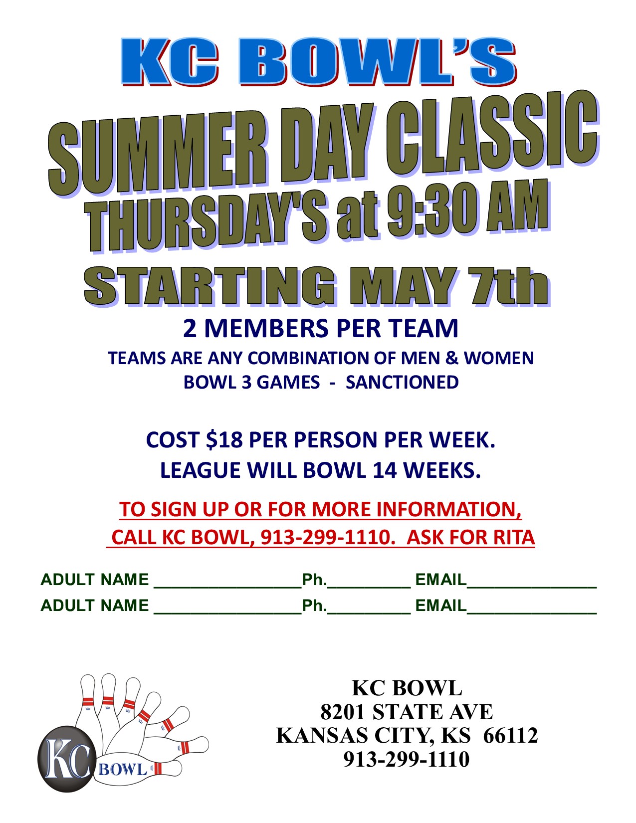 summer day classic: Thursday's at 9:30AM